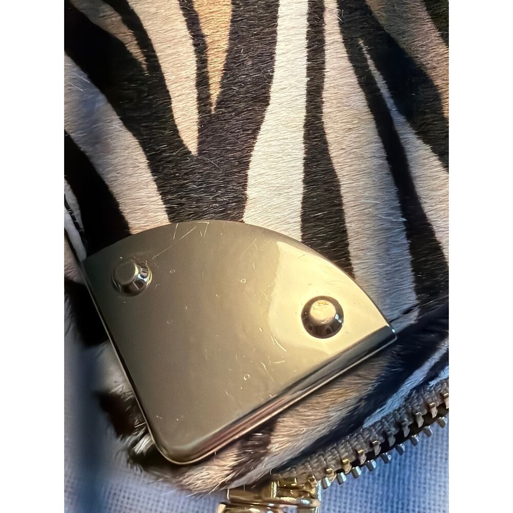 Michael Kors Zebra Haircalf Crossbody Satchel Bag NWT Adjustable Strap - Picture 9 of 10